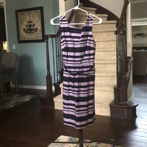 Lilac and navy blue, size 2 dress